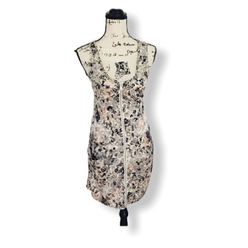 Kensie SZ XS Floral Full-Zip Dress